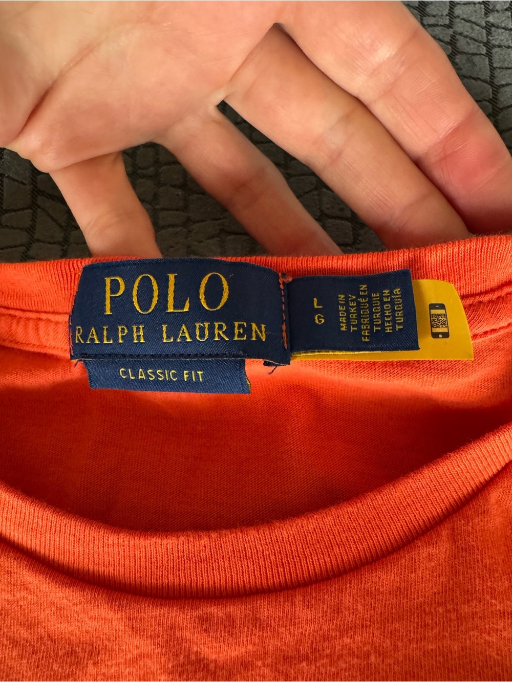 Polo Ralph Lauren - Camiseta Orange Short-Sleeve Crew T-Shirt. Sz L like new - Picture 9 of 13
